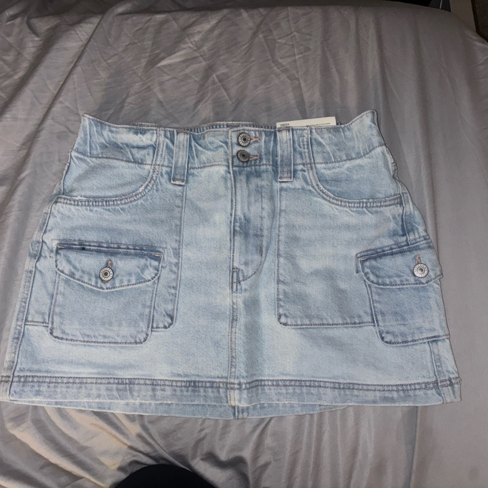 American Eagle Outfitters Light Blue Denim Mini Skirt